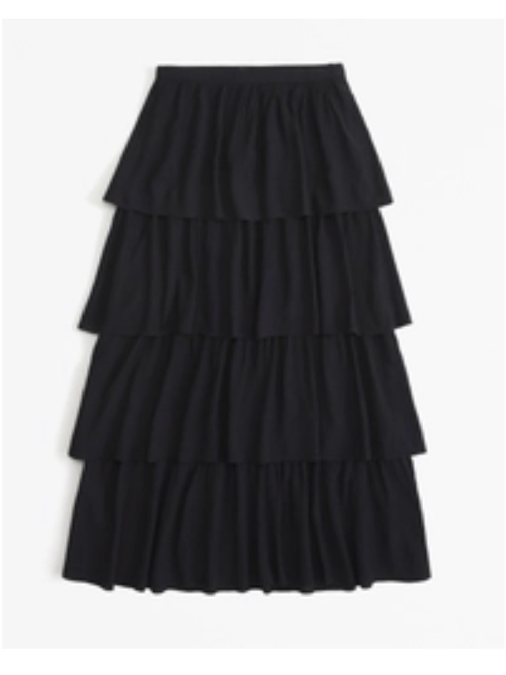 Abercrombie Women's Tiered Crinkle Textured Maxi Skirt